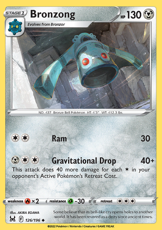 Pokemon Card Lost Origin 126/196 Bronzong Uncommon *MINT*