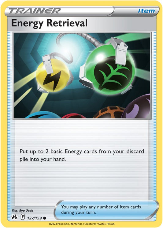 Pokemon Card Crown Zenith 127/159 Energy Retrieval Item Common *MINT*