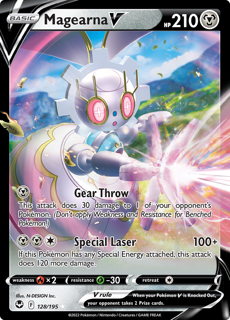 Pokemon Card Silver Tempest 128/195 Magearna V Ultra Rare *MINT*