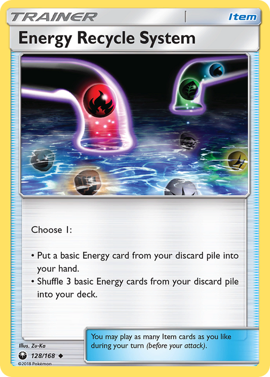 Pokemon Card Celestial Storm  128/168 Energy Recycle System Trainer Uncommon *MINT*