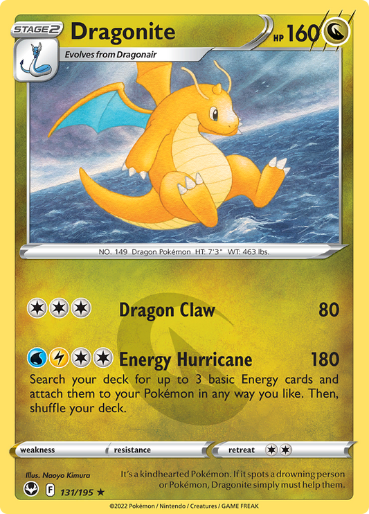 Pokemon Card Silver Tempest 131/195 Dragonite Holo Rare *MINT*