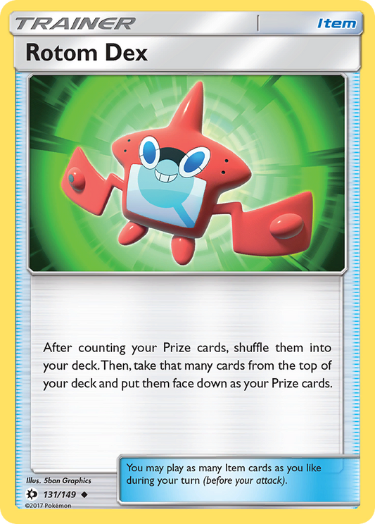 Pokemon Card Sun & Moon 131/149 Rotom Dex Item Uncommon *MINT*