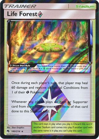 <transcy>180/214 Lost Thunder Life Waldprisma Sternstadion Seltener Holo</transcy>