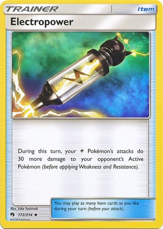 <transcy>172/214 Lost Thunder Electropower Item Ikke almindelig</transcy>