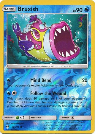 Pokemon Card Lost Thunder 70/214 070/214 Bruxish Reverse Holo Common *MINT*