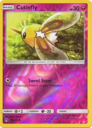 Pokemon Card Lost Thunder 145/214 Cutiefly Reverse Holo Common *MINT*