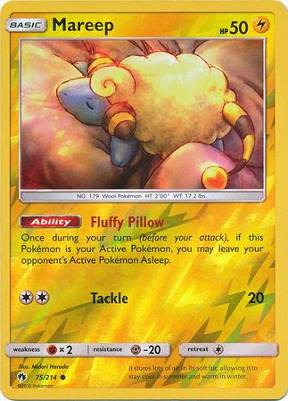 Pokemon Card Lost Thunder 75/214 075/214 Mareep Reverse Holo Common *MINT*