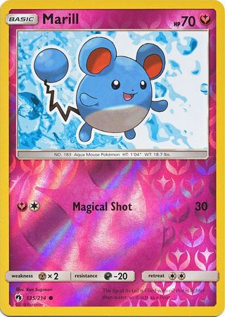 Pokemon Card Lost Thunder 135/214 Marill Reverse Holo Common *MINT*