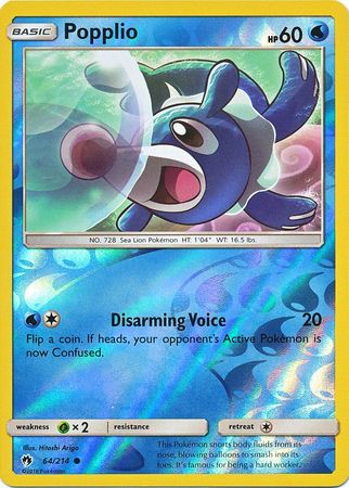Pokemon Card Lost Thunder 64/214 064/214 Popplio Reverse Holo Common *MINT*