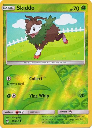Pokemon Card Lost Thunder 35/214 035/214 Skiddo Reverse Holo Common *MINT*