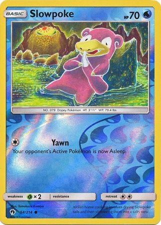 Pokemon Card Lost Thunder 54/214 054/214 Slowpoke Reverse Holo Common *MINT*