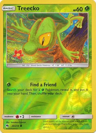 Pokemon Card Lost Thunder 20/214 020/214 Treecko Reverse Holo Common *MINT*