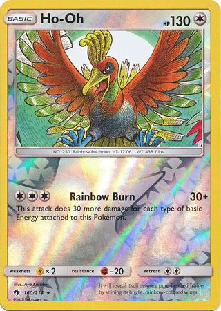 Pokemon Card Lost Thunder 160/214 Ho-Oh Reverse Holo Rare *MINT*