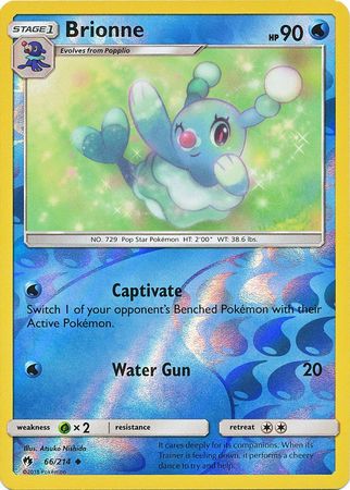 Pokemon Card Lost Thunder 66/214 066/214 Brionne Reverse Holo Uncommon *MINT*