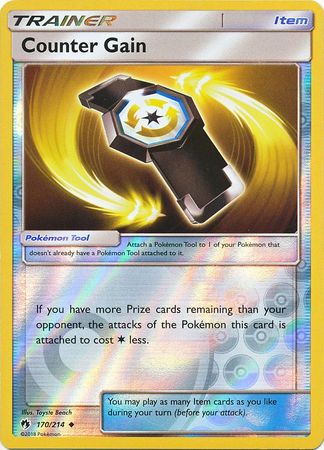 Pokemon Card Lost Thunder 170/214 Counter Gain Item Reverse Holo Uncommon *MINT*