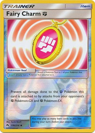 Pokemon Card Lost Thunder 176/214 Fairy Charm (Fighting) Item Reverse Holo Uncommon *MINT*