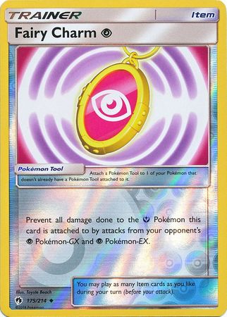 Pokemon Card Lost Thunder 175/214 Fairy Charm P Psychic Item Reverse Holo Uncommon *MINT*