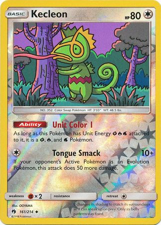 Pokemon Card Lost Thunder 161/214 Kecleon Reverse Holo Uncommon *MINT*