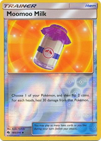 Pokemon Card Lost Thunder 185/214 Moomoo Milk Item Reverse Holo Uncommon *MINT*