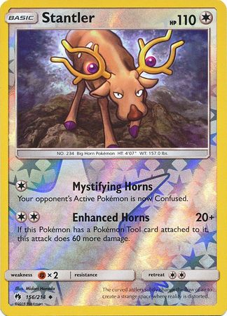Pokemon Card Lost Thunder 156/214 Stantler Reverse Holo Uncommon *MINT*