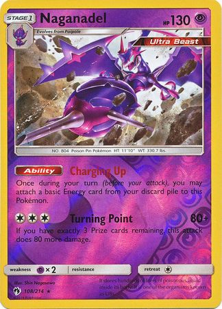 Pokemon Card Lost Thunder 108/214 Naganadel Reverse Holo Rare *MINT*