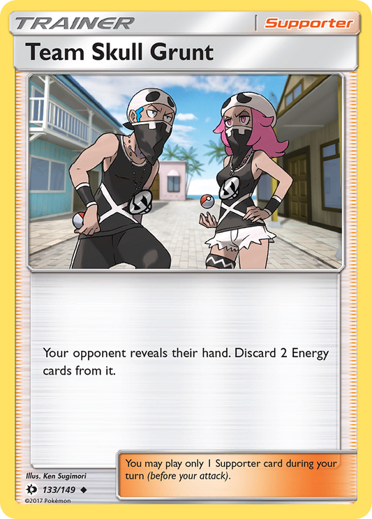 Pokemon Card Sun & Moon 133/149 Team Skull Grunt Supporter Uncommon *MINT*