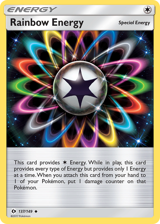 Pokemon Card Sun & Moon 137/149 Rainbow Energy Uncommon *MINT*