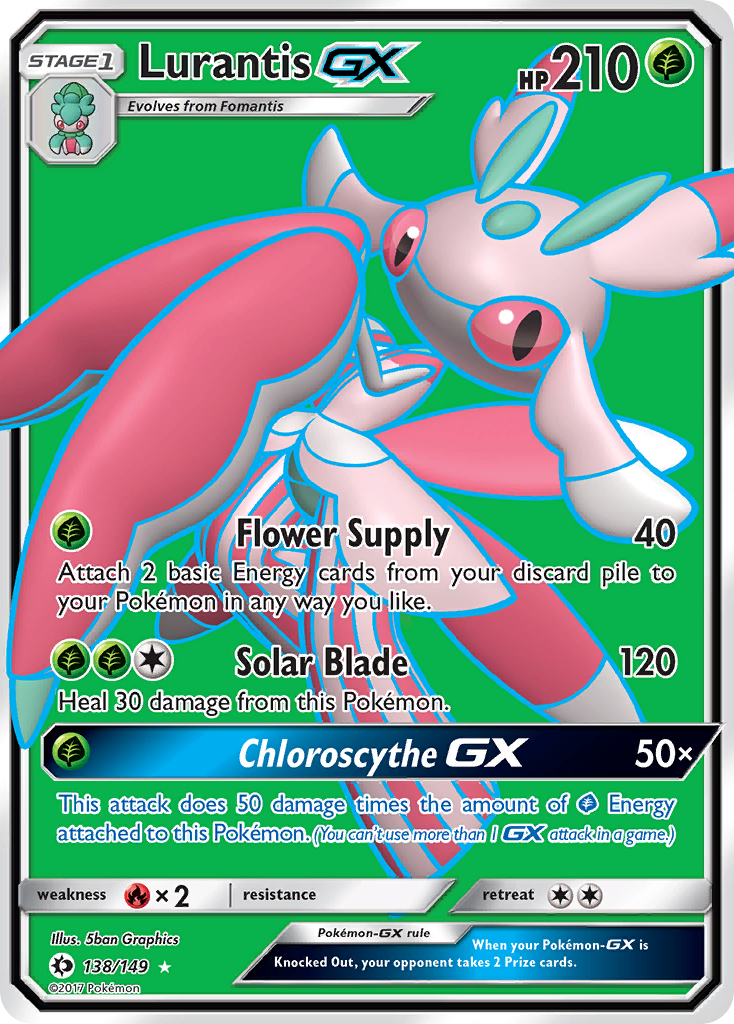 Pokemon Card Sun & Moon 138/149 Lurantis-GX Full Art *MINT*