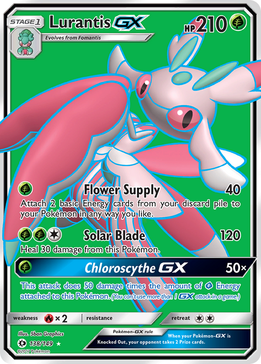 Pokemon Card Sun & Moon 138/149 Lurantis-GX Full Art *MINT*