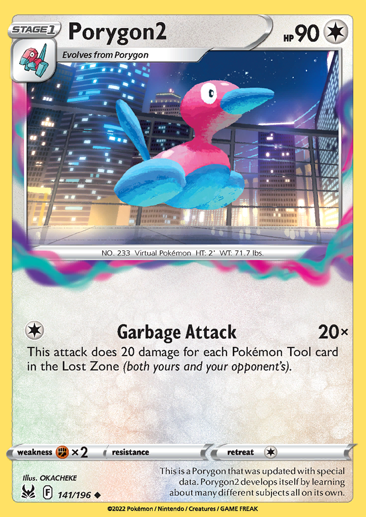 Pokemon Card Lost Origin 141/196 Porygon2 Uncommon *MINT*