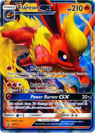 Pokemon Card SM Black Star Promos SM171 Flareon GX