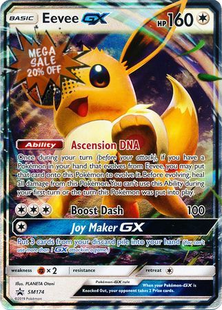 <transcy>Pokemon Card SM Black Star Promos SM174 Eevee GX</transcy>