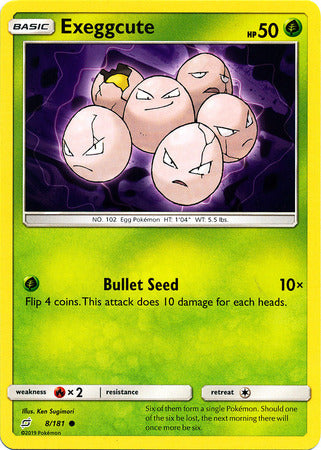 Pokemon Card Team Up 008/181 8/181 Exeggcute Common