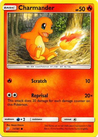 Pokemon Card Team Up 011/181 11/181 Charmander Common