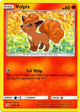 Pokemon Card Team Up 015/181 15/181 Vulpix Common