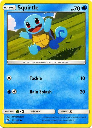 <transcy>لعبة Pokemon Card Team Up 023/181 23/181 Squirtle Common</transcy>