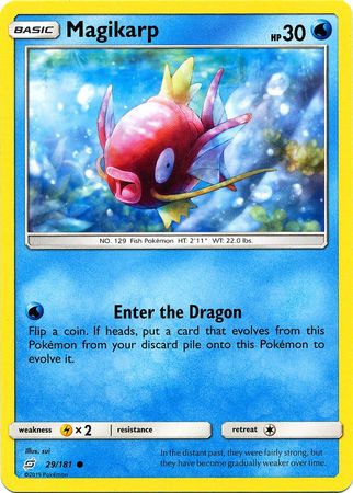 Pokemon Card Team Up 029/181 29/181 Magikarp Common