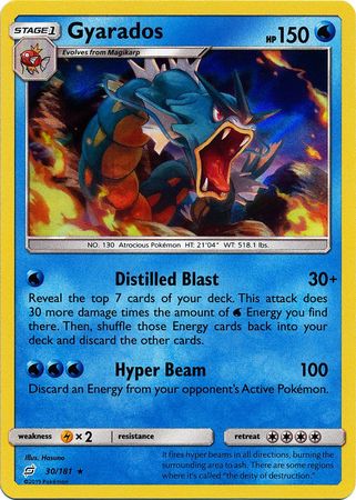 Pokemon Card Team Up 030/181 30/181 Gyarados Holo Rare