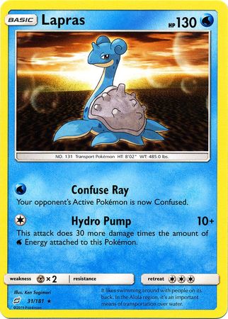 Pokemon Card Team Up 031/181 31/181 Lapras Rare