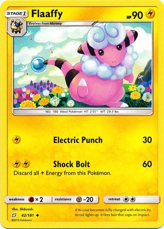 Pokemon Card Team Up 042/181 42/181 Flaaffy Uncommon