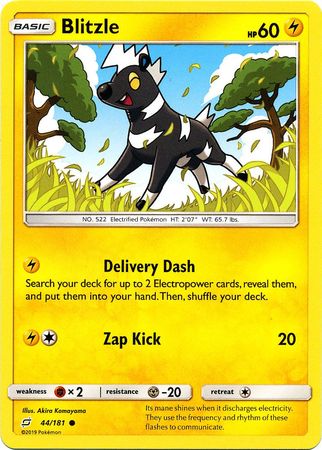 Pokemon Card Team Up 044/181 44/181 Blitzle Common