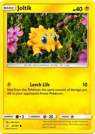 <transcy>Pokemon Card Team Up 047/181 47/181 Joltik Common</transcy>