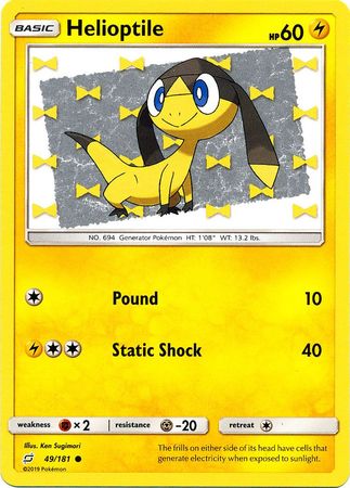 Pokemon Card Team Up 049/181 49/181 Helioptile Common