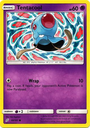 Pokemon Card Team Up 060/181 60/181 Tentacool Common