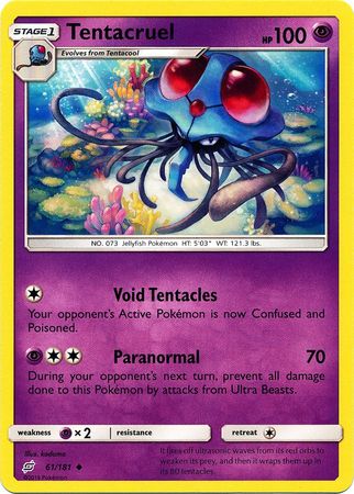 Pokemon Card Team Up 061/181 61/181 Tentacruel Uncommon