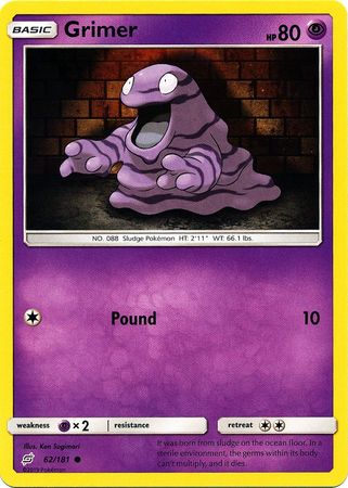 Pokemon Card Team Up 062/181 62/181 Grimer Common