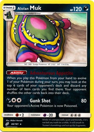 <transcy>Pokemon Card Team Up 084/181 84/181 Alolan Muk Selten</transcy>