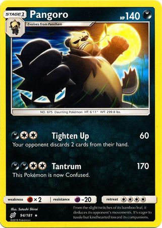 Pokemon Card Team Up 094/181 94/181 Pangoro Rare