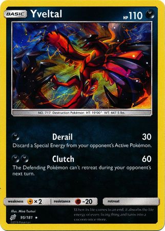 <transcy>Pokemon Card Team Up 095/181 95/181 Yveltal Holo Selten</transcy>