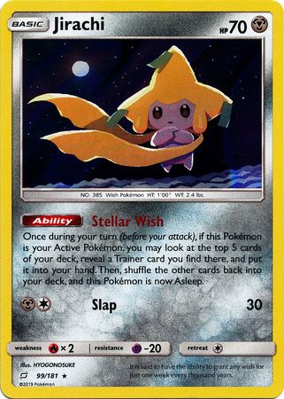 Pokemon Card Team Up 099/181 99/181 Jirachi Holo Rare